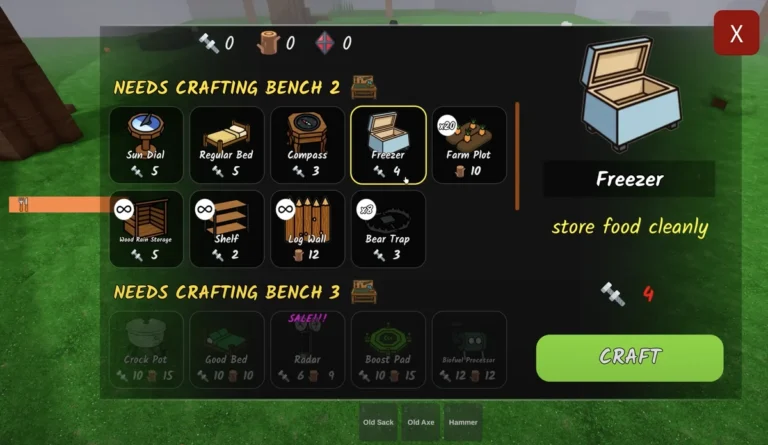 Tổng hợp tất cả công thức chế tạo trong 99 Nights 3