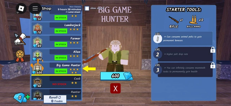 Các class nhân vật trong 99 Nights in the forest