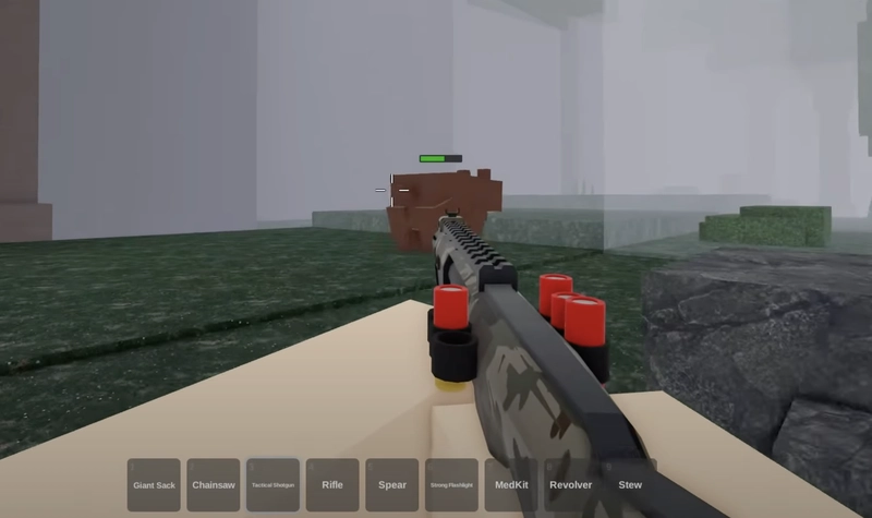 Tổng hợp toàn bộ vũ khí trong 99 Nights in the forest 7 Tactical Shotgun