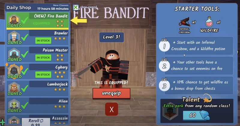 Giá của Fire Bandit