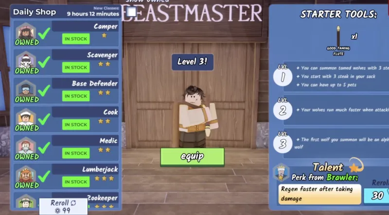 Beastmaster vs Assassin trong 99 Nights: Class nào mạnh hơn? 2 Beastmaster vs Assassin trong 99 Nights: Class nào mạnh hơn?