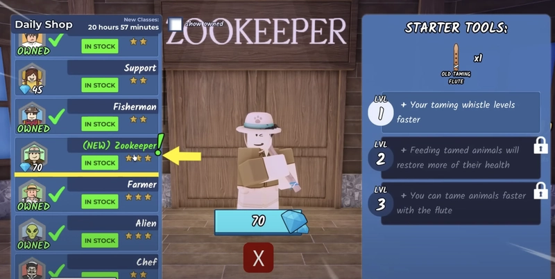 Class Zookeeper 99 Nights in the forest